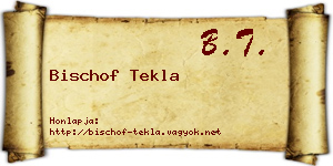 Bischof Tekla névjegykártya